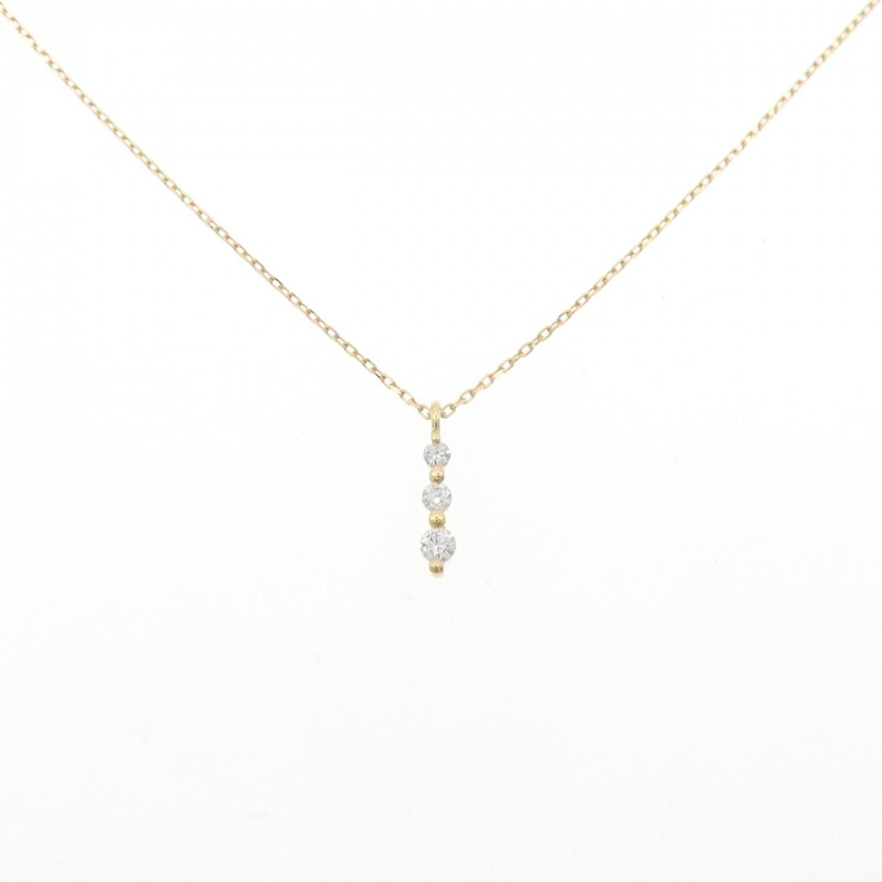 K 18 YG ダイヤモンド ネックレス 0.06 CT