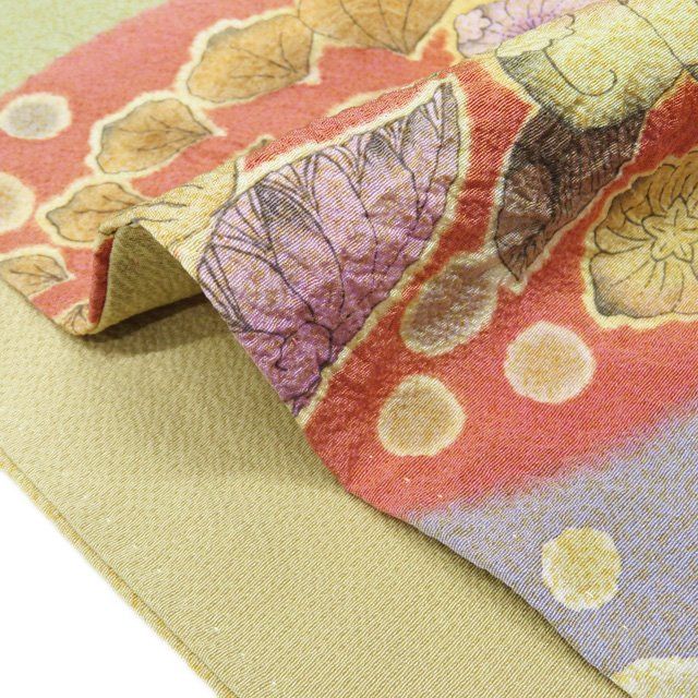 平和屋着物○訪問着 更紗花文 暈し染め 正絹 逸品 AABB7920ck 平和屋