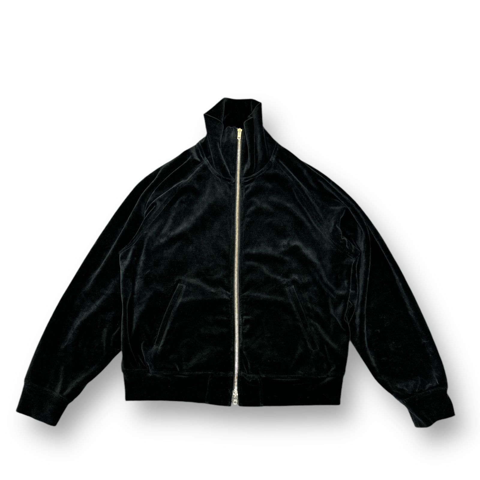 MASTERMIND WORLD 23AW ベロア トラックジャケット マスターマインド MW23S11-BL041-010  ブラック M  78038A3