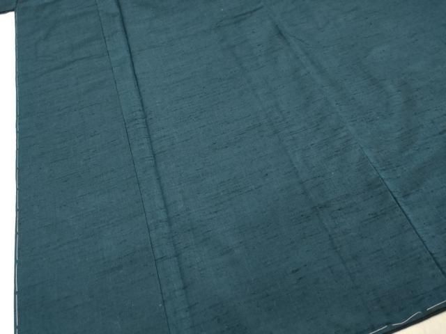 平和屋着物○男性 紬 アンサンブル 褐返色 正絹 逸品 未使用