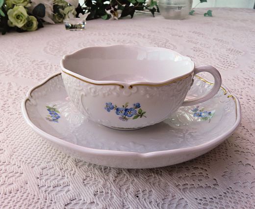 マイセン 薔薇と忘れな草・ニューマルセイユリーフ ティーカップ 1客