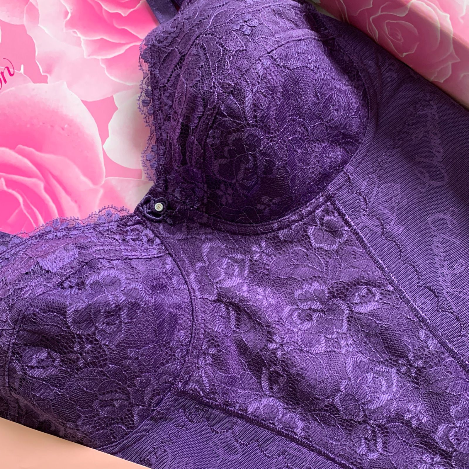 シャンデール ロングボディスーツ ピオニーパープル E90 未使用品