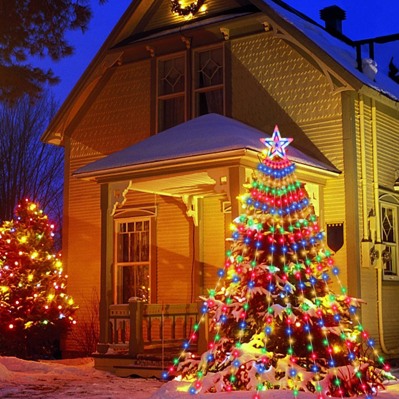 クリスマスストリートライトLEDライトイルミネーション Amazon.co.jp: LED イルミネーションライト 屋外 防水 LED