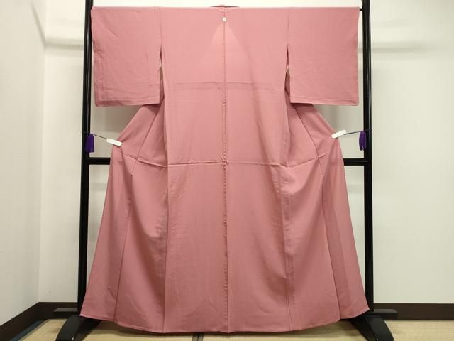 平和屋着物○上質な色無地 吉祥地紋 伽羅色 正絹 逸品 CAAW7274yc