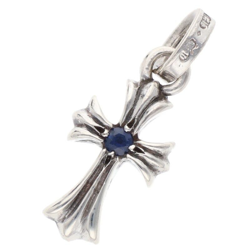 SAP|ベイビーファット 1サファイア|チャーム|シルバーネックレストップ