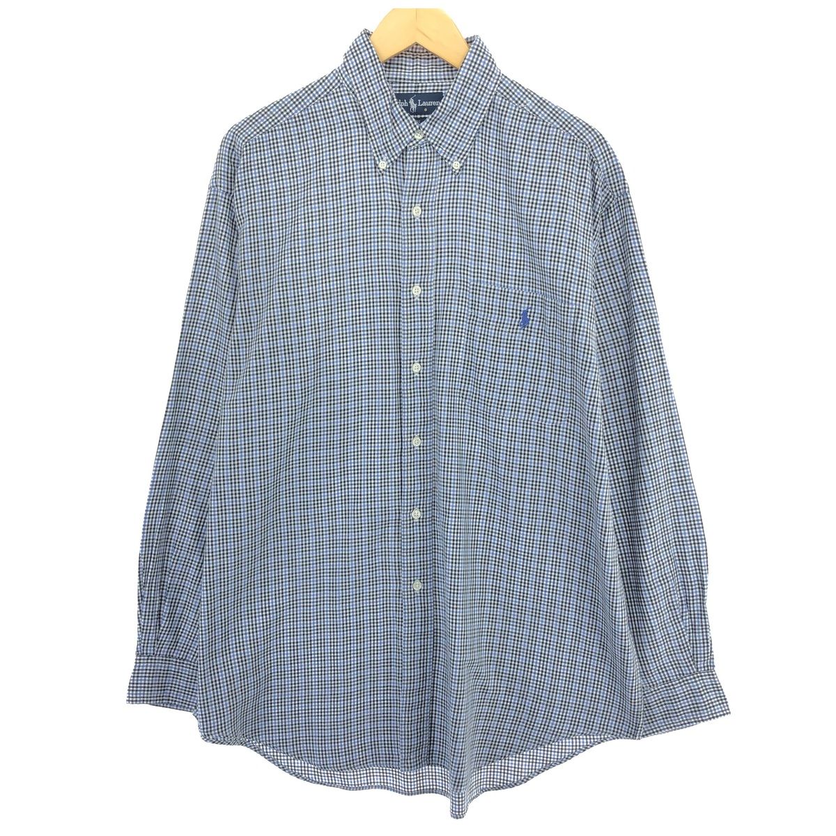 古着 ラルフローレン Ralph Lauren BLAIRE 長袖 ボタンダウンチェックシャツ メンズL相当/eaa469451