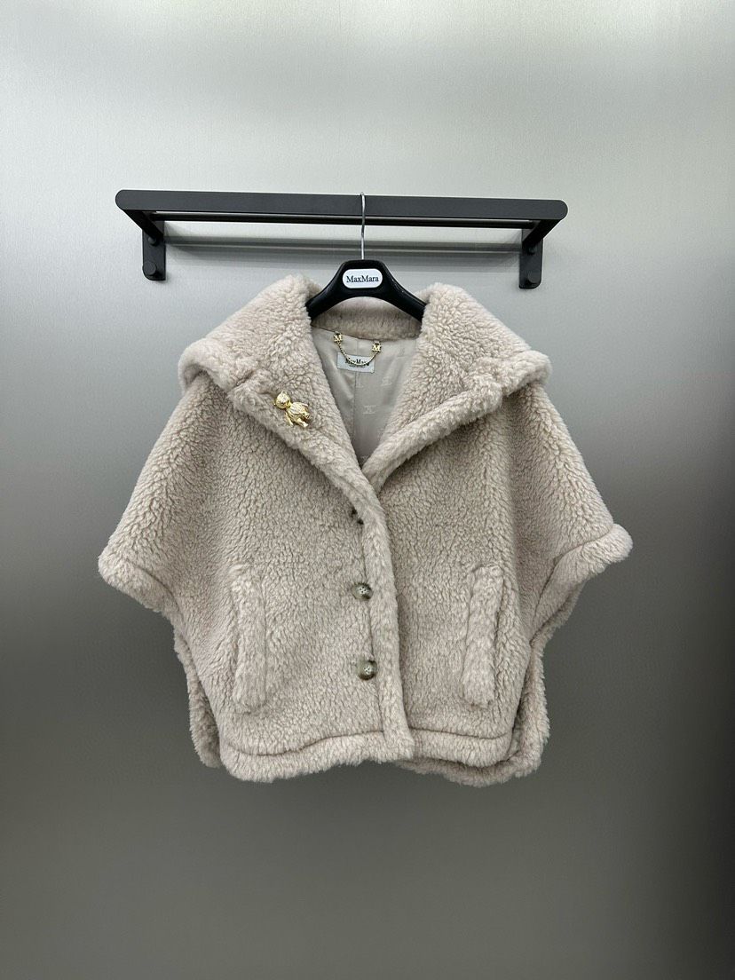 未使用 マックスマーラ テディベアコート ケープ Maxmara 高かろ ALEGGIO