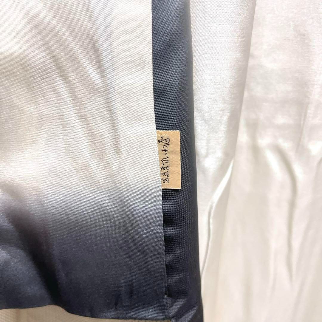 未着用 東京ますいわ屋 小紋 白大島紬 無地 ホワイト 着物 123a d