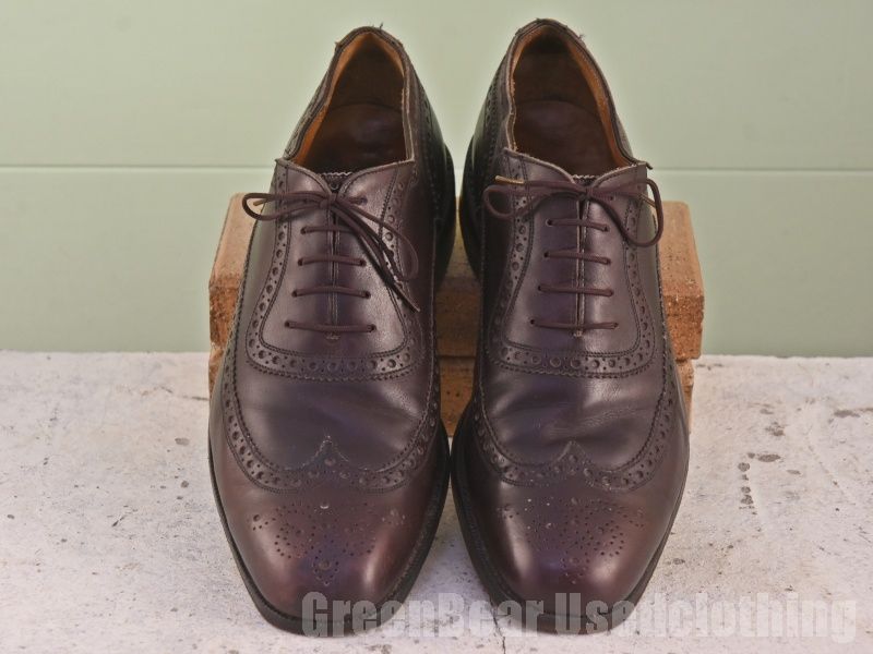 B581 イギリス製 Church's ビンテージ ウィングチップシューズ 茶 メンズ 26cmくらい