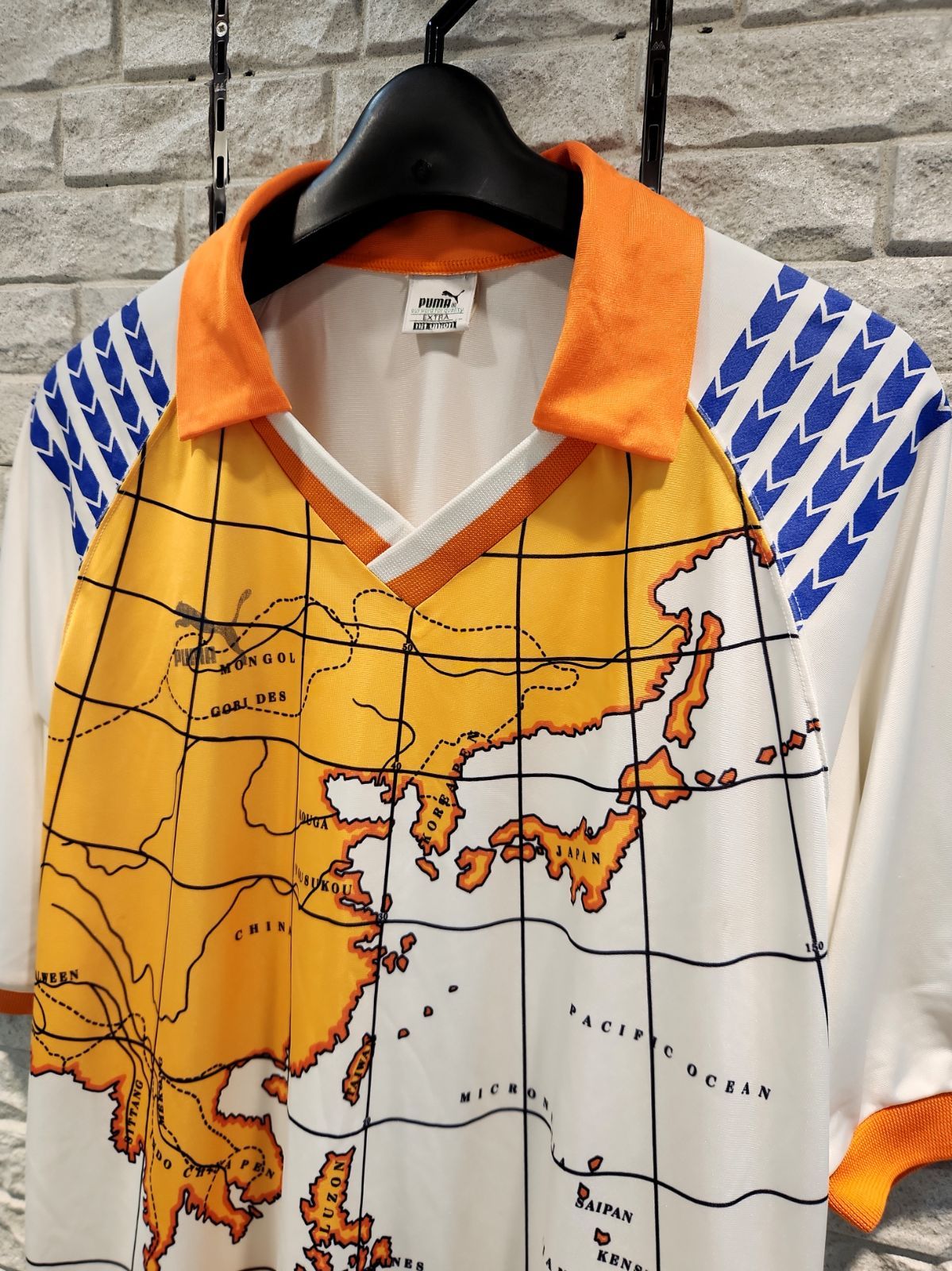 90s 清水エスパルス 世界地図柄 アウェイ ユニフォーム サッカーシャツ サッカーユニフォーム