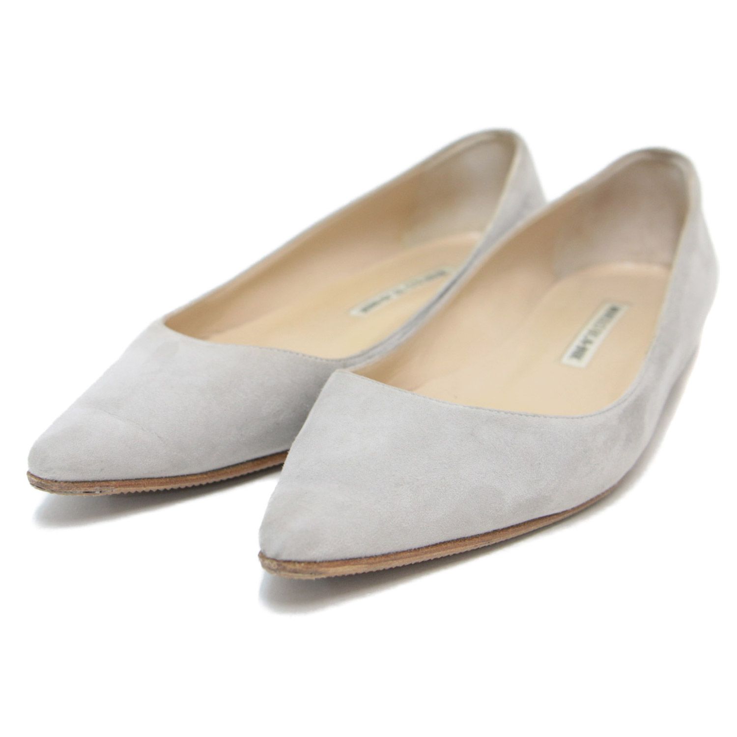 MANOLO BLAHNIKマノロブラニクBBスウェードレザーフラットパンプス MANOLO BLAHNIK マノロブラニク パンプス シューズ 靴 フラット
