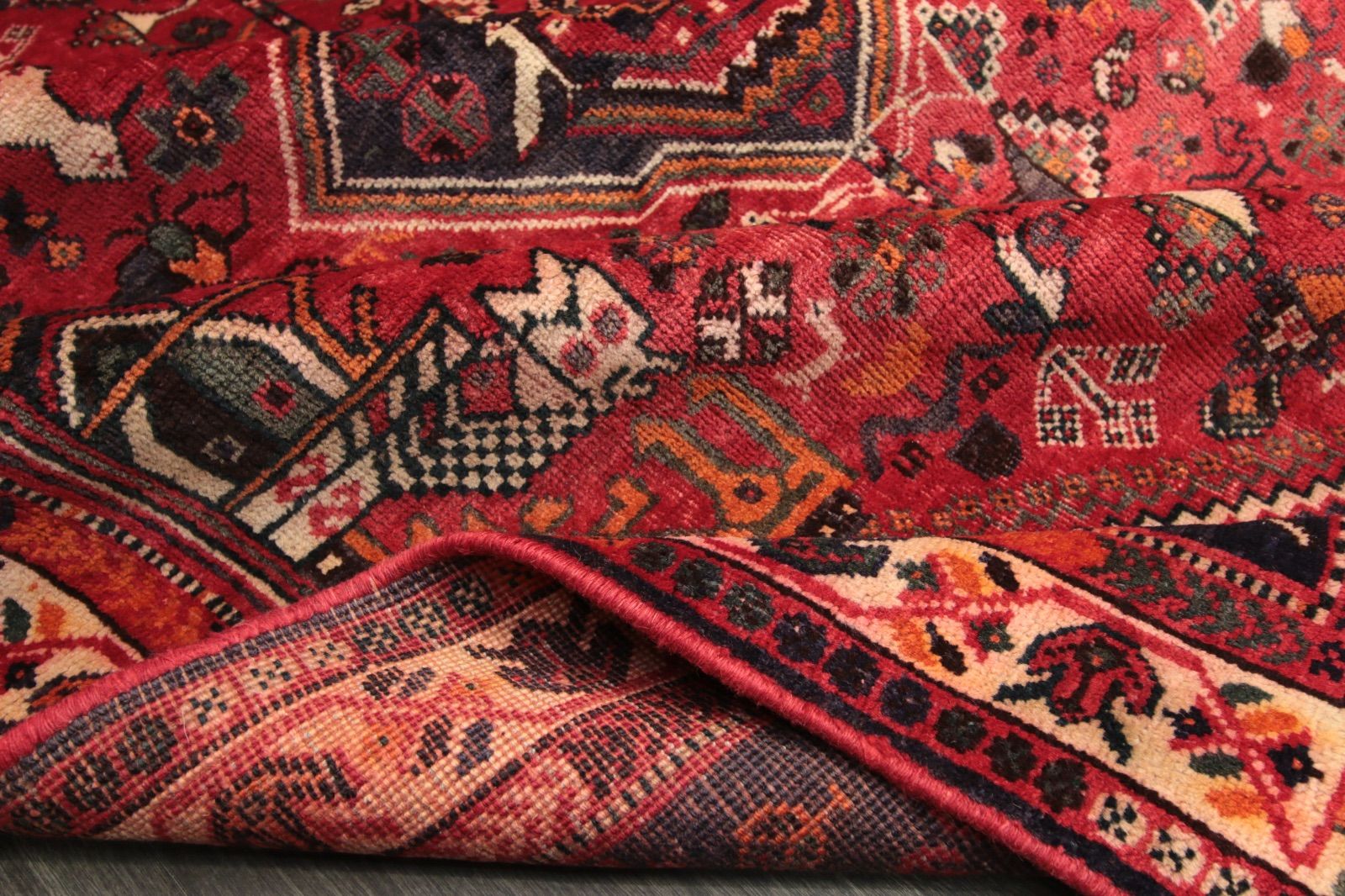 トルコ製ヴィンテージラグ49×113cmピンクベージュ玄関マットドアマット323