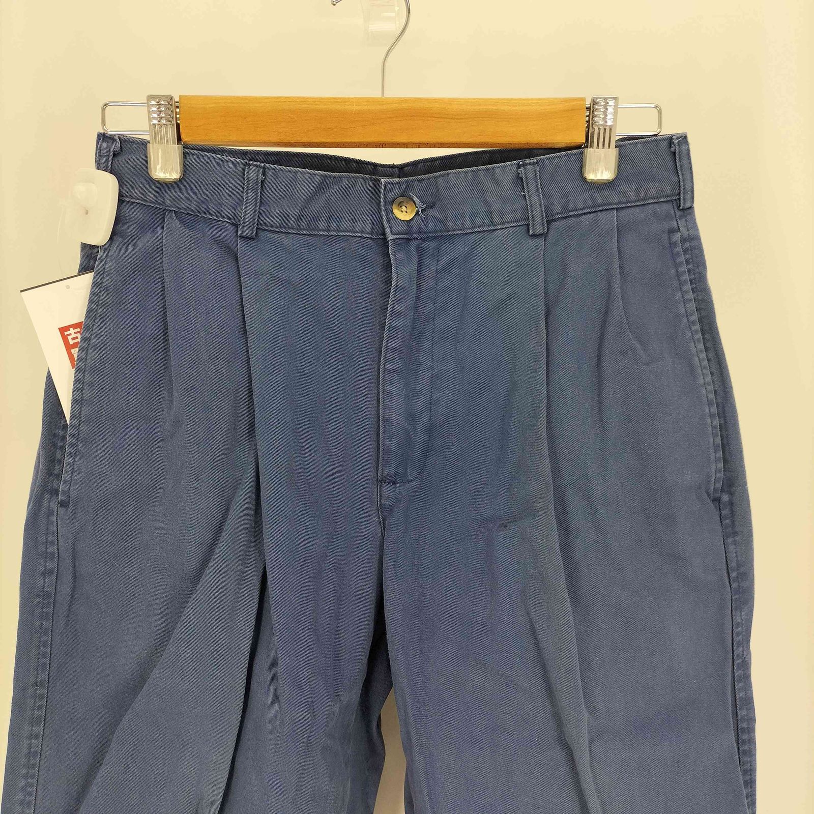 90's 00's USA製 ランズエンド 2タック ポリコットン チノパンツ