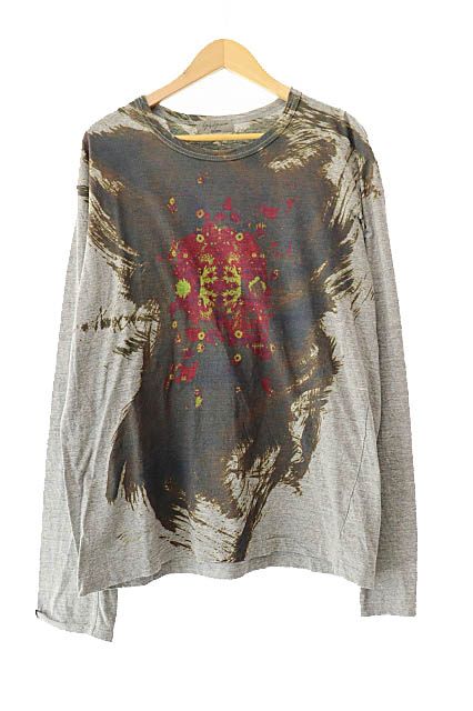ヨウジヤマモト 21SS リーフプリントロングスリーブTシャツ ヨウジヤマモト 21SS リーフプリントロングスリーブTシャツ