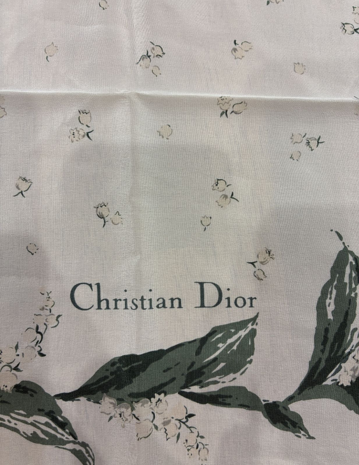 クリスチャンディオール]スカーフ バンダナ ブラック ホワイト