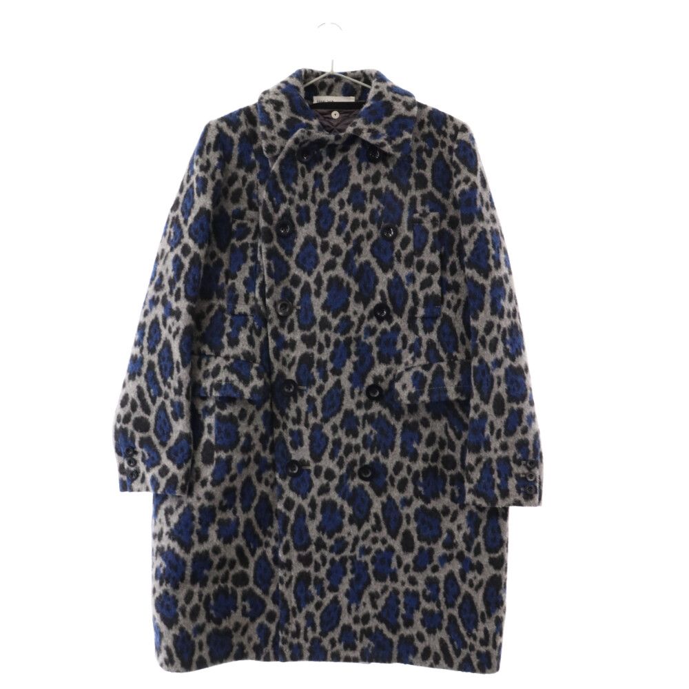 sacai luck (サカイ ラック) レオパード ロングコート グレー 