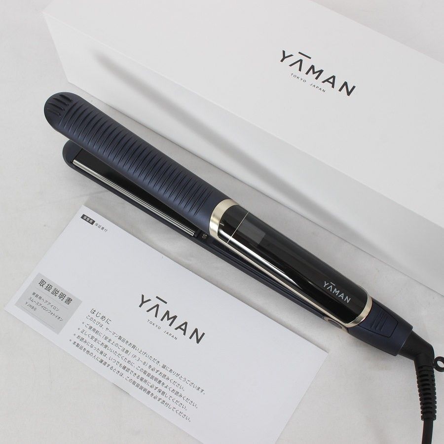 ヤーマン スムースアイロンフォトイオン YJHB0L ネイビー ヘアケアストレートアイロン YA-MAN ヘアアイロン コテ 本体