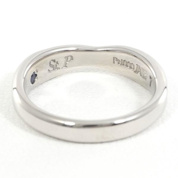 PT1000 リング 指輪 7.5号 ダイヤ サファイア 総重量約4.9g - メルカリ