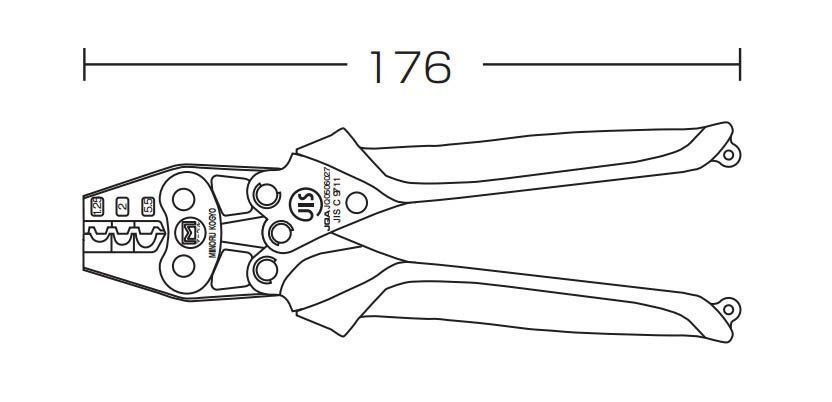マーベル MARVEL MH-5 ハンドプレス 裸圧着端子 スリーブ用 MH-5 圧着 工具 電設 電線 電工 設備 電気 工事 建築 建設 JISマーク付