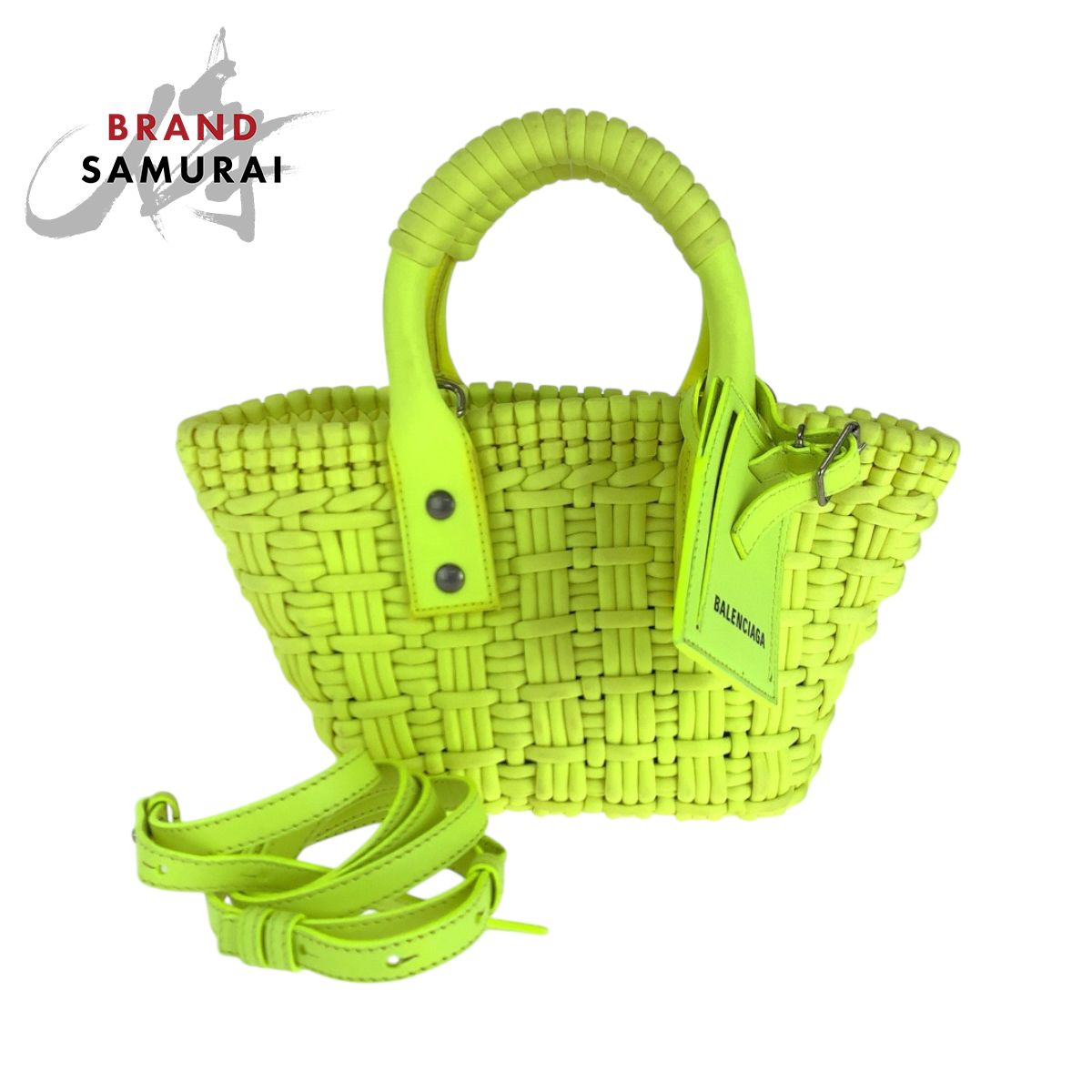 新品未使用です。 BALENCIAGA バレンシアガ ビストロ XXS バスケットバッグ ネオン