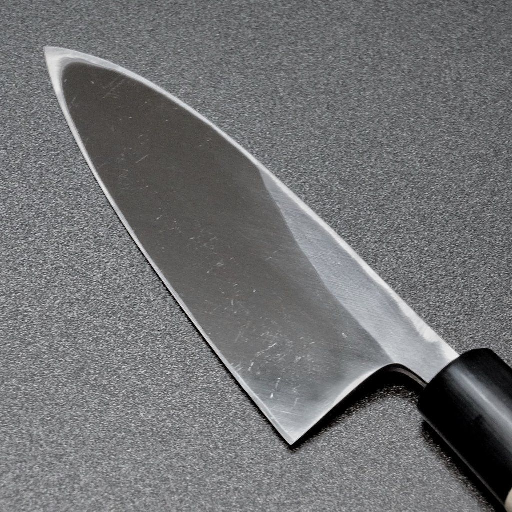 郷右馬允義弘】 出刃包丁 120mm 白紙2号 鞘付 水牛柄 山脇刃物製作所