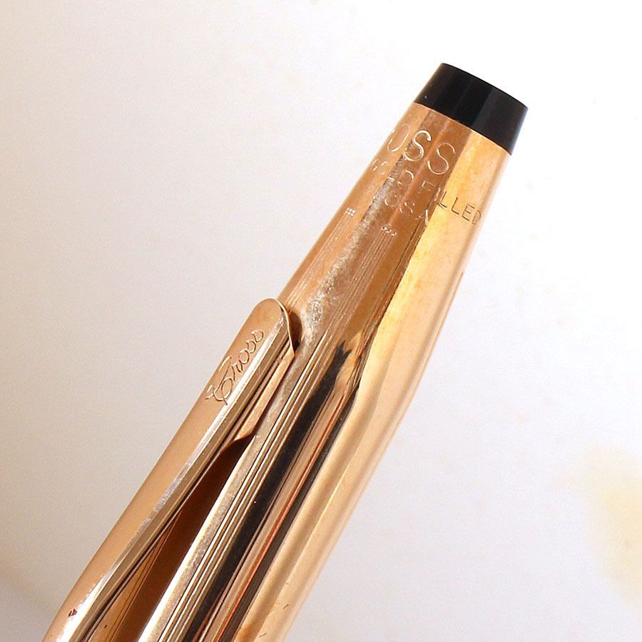 CROSS クロス クラシックセンチュリー 万年筆 ペン先 14 K 585 ゴールド ブラック 筆記未 KT GOLD FILLED 万年筆 万年筆 インク
