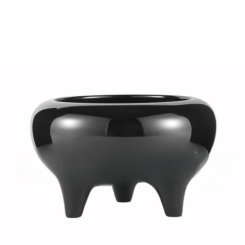 密教法具 寺院用仏具 大型 寛通型 五具足 三具足 香炉1個 9寸 漆着色 黒色 仕上げ 真鍮製