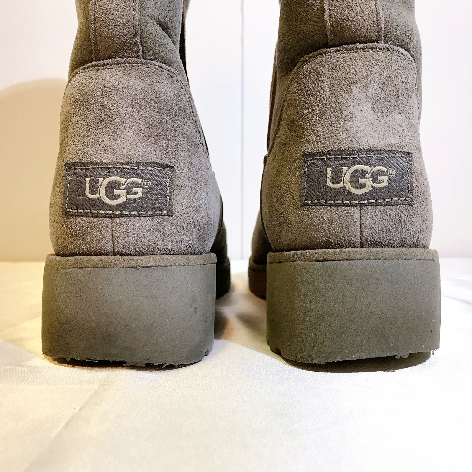 UGG アグ ムートンブーツ ロング 底厚 レディース 24.0cm - メルカリ