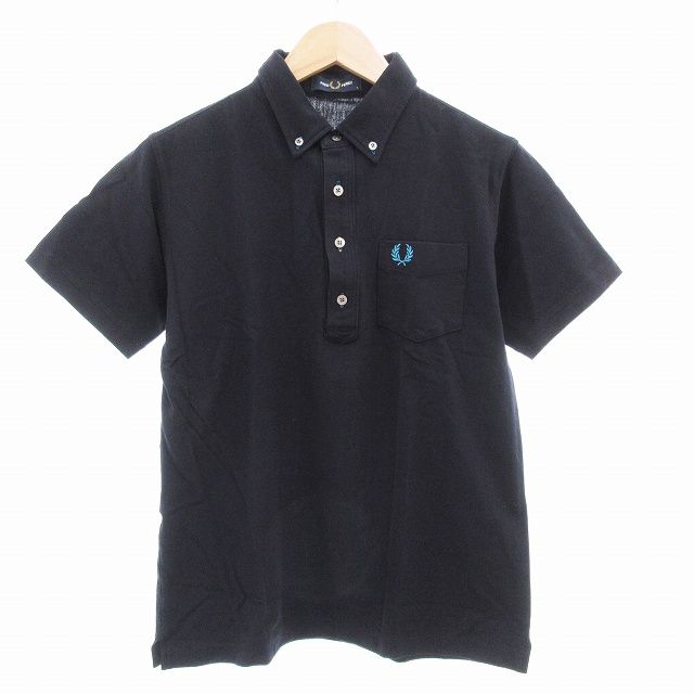 フレッドペリー FRED PERRY ポロシャツ 鹿の子 ロゴ 刺繍 半袖 L