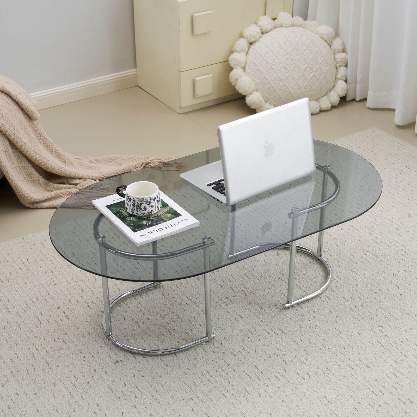 センターテーブル ローテーブル 組立て簡単 センターテーブル ガラステーブル 強化ガラス おしゃれ リビング 一人暮らし ガラス天板 スチール脚 モダン ダイニングテーブル リビングルーム 広々とした天板 幅100ｃｍ