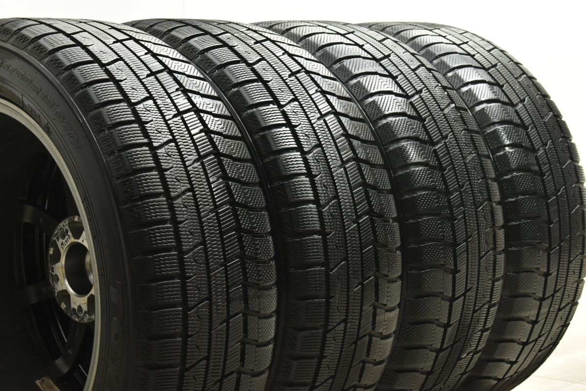 【バリ溝 美品】ロクサーニ 18in 7.5J +38 PCD114.3 トーヨー ウィンタートランパス TX 235/50R18 アルファード オデッセイ ヴェゼル