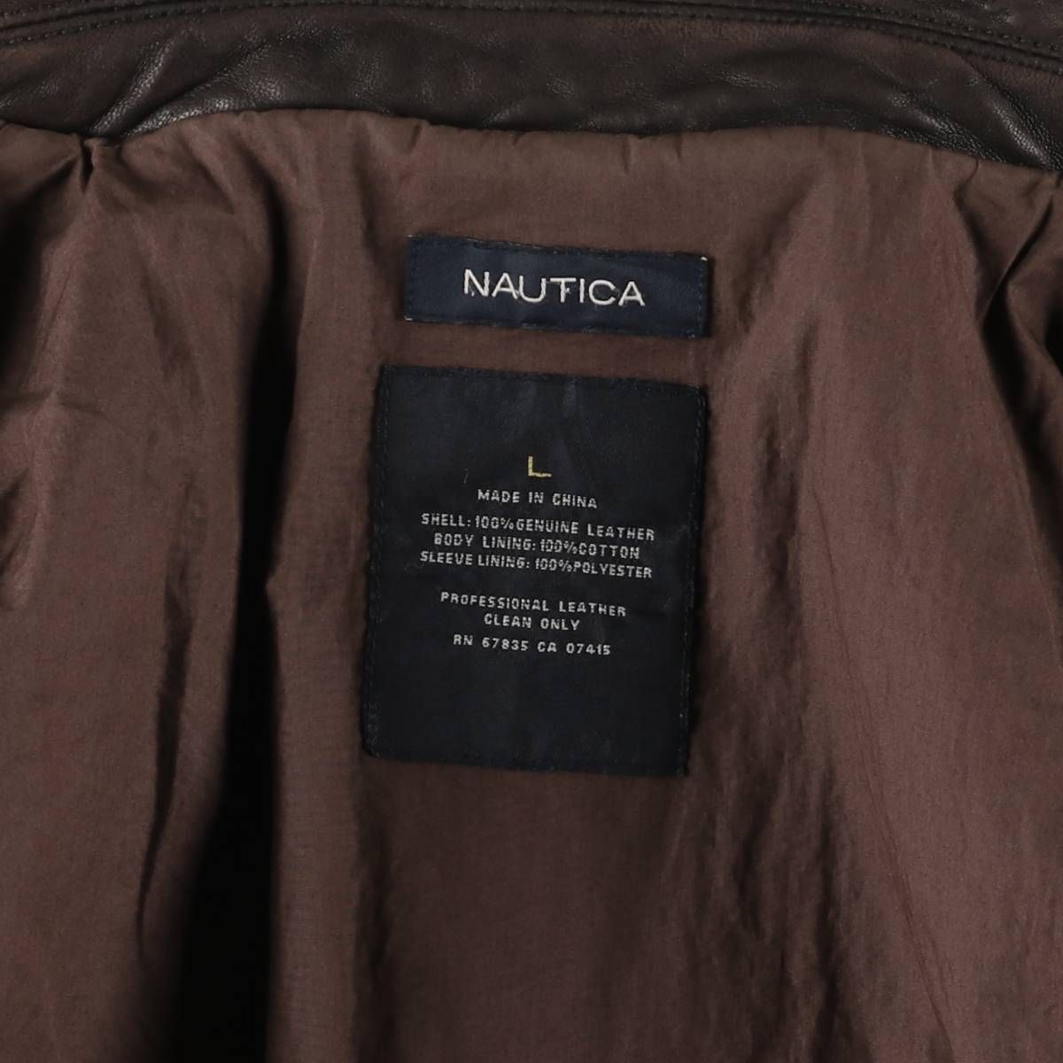 古着 00年代~ ノーティカ NAUTICA スイングトップタイプ レザー  