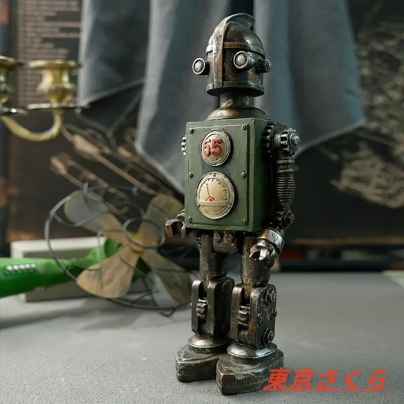 ロボット アイアン アイアンロボット 置物 オブジェ メタルロボの置物