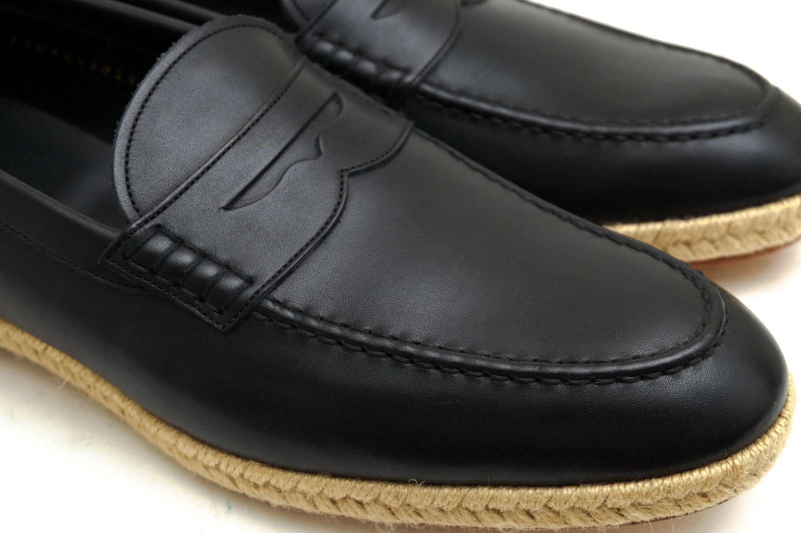 【直営店買付】 フットザコーチャー／foot the coacher コインローファー ペニーローファー シューズ 靴 メンズ 男性 男性用レザー 革 本革 ブラック 黒  FTC1412023 COIN LOAFER(ESPADRIILE) エスパドリーユ仕様 スリッポン  ダイヤル式シューズ