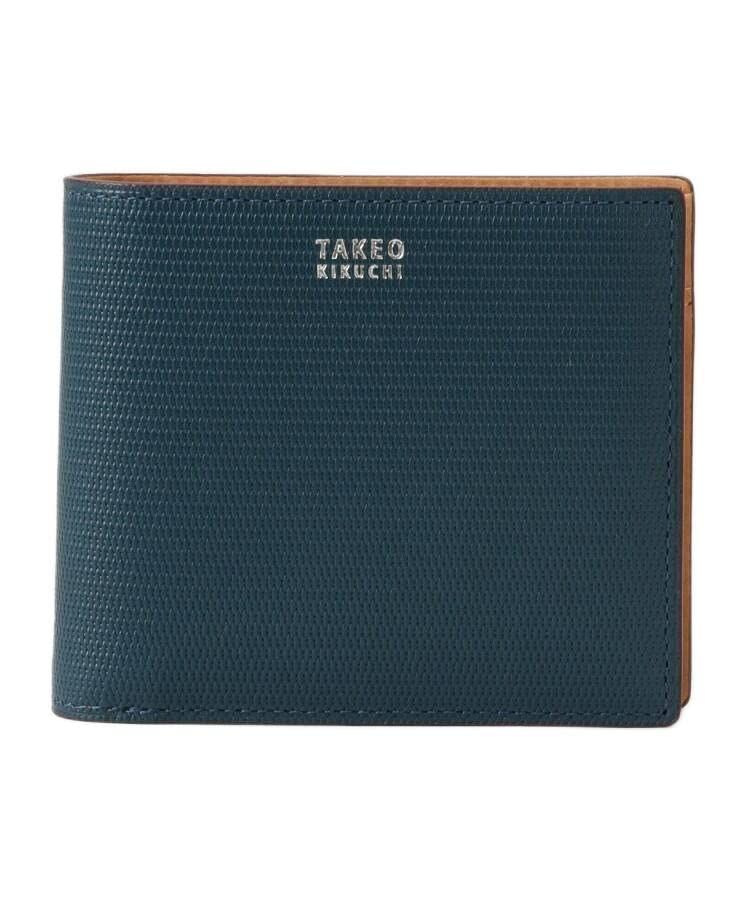 タケオキクチ 財布 ミニメッシュ レザー 2つ折り財布 07001520 メンズ ピーコックブルー 524 00 ピーコックブルー 524 00