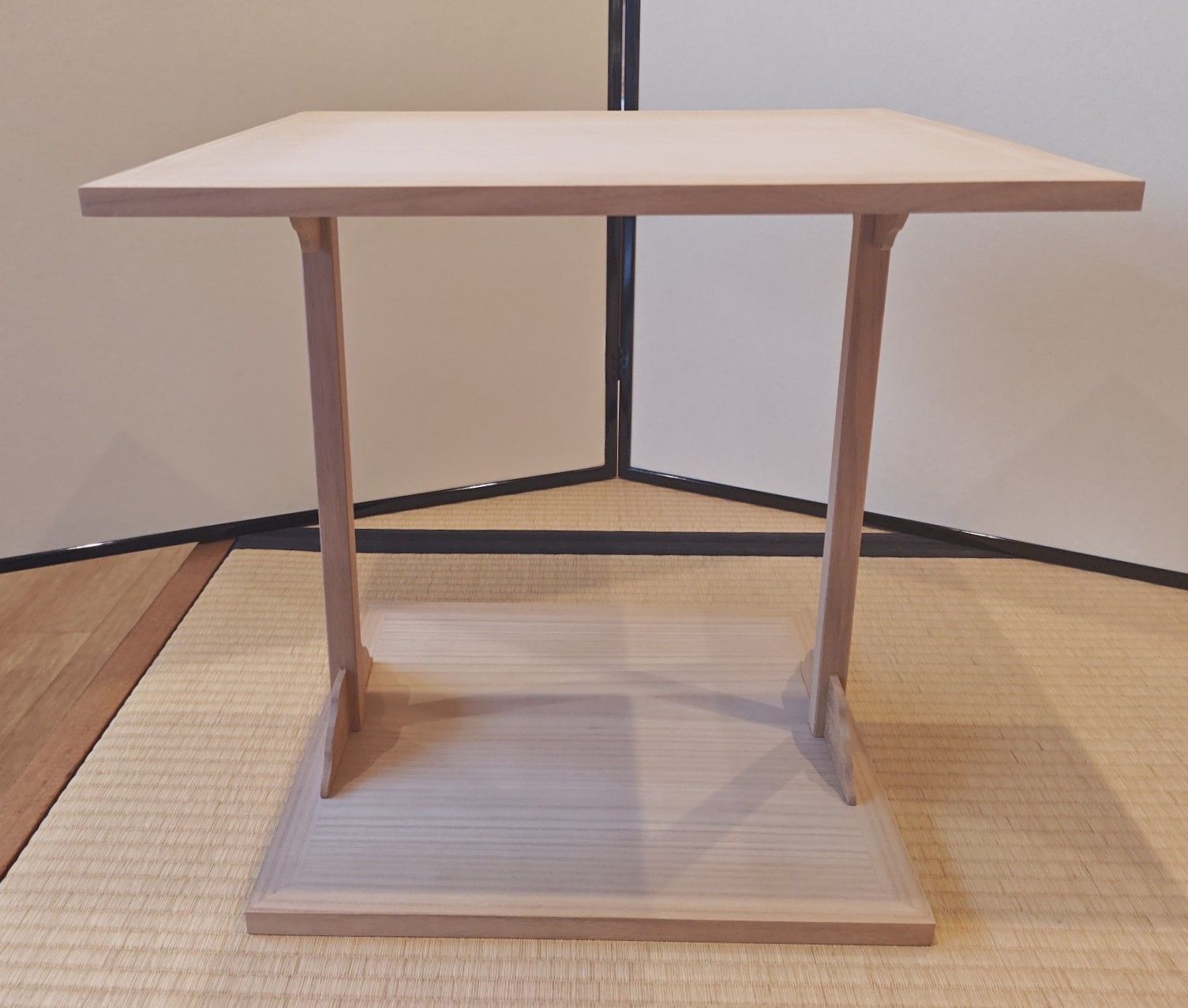 逢絢亭 訳アリ 茶道具 棚物 四方棚 組立式 利休好写 木地 木製 少々難あり 紙箱入り