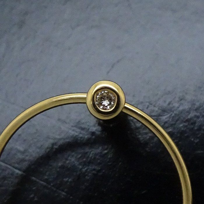 Hirotaka ヒロタカ ドアノッカー ピアス ダイヤモンド0.02ct 片方のみ