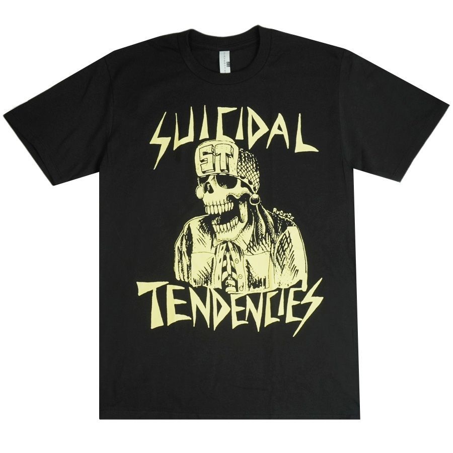 メンズ Tシャツ SUICIDAL TENDENCIES TEE スーサイダルテンデンシーズ バンドＴシャツ スカル ガイコツ スケルトン ブラック 黒  男女兼用 白 半袖 TSHIRTS カリフォルニア スケーター バンＴ ベニス マイク ミュアー - メルカリ