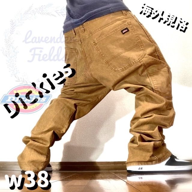 即納&大特価】 Dickiesディッキーズ 超極太 ダックペインターパンツ茶 