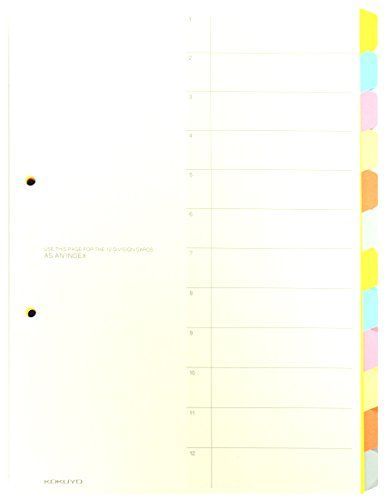 30組 コクヨ ファイル インデックス 仕切カード A4 12山 2穴 30組 シキ