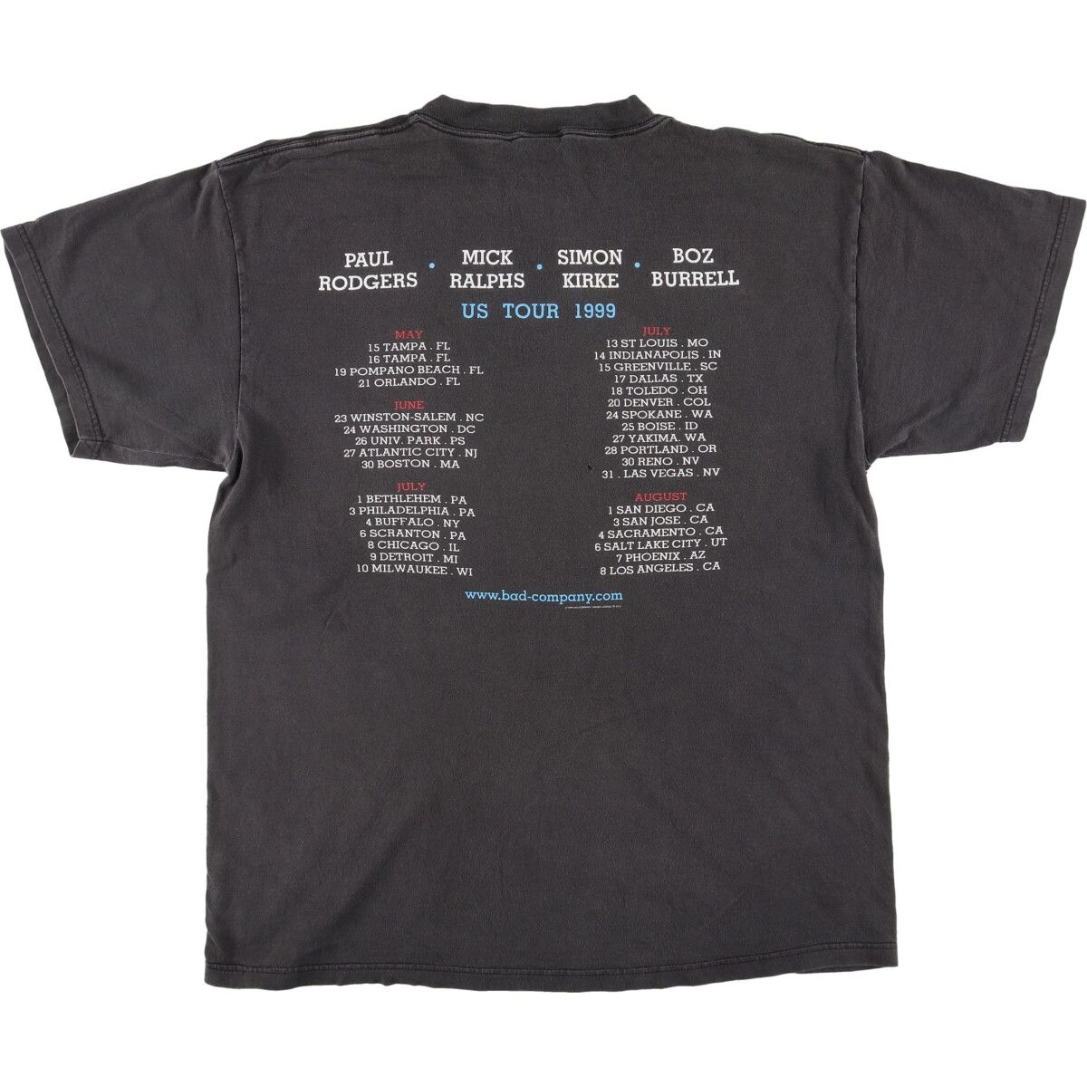 古着 90年代 タルテックス TULTEX US TOUR 1999 バンドTシャツ バンT