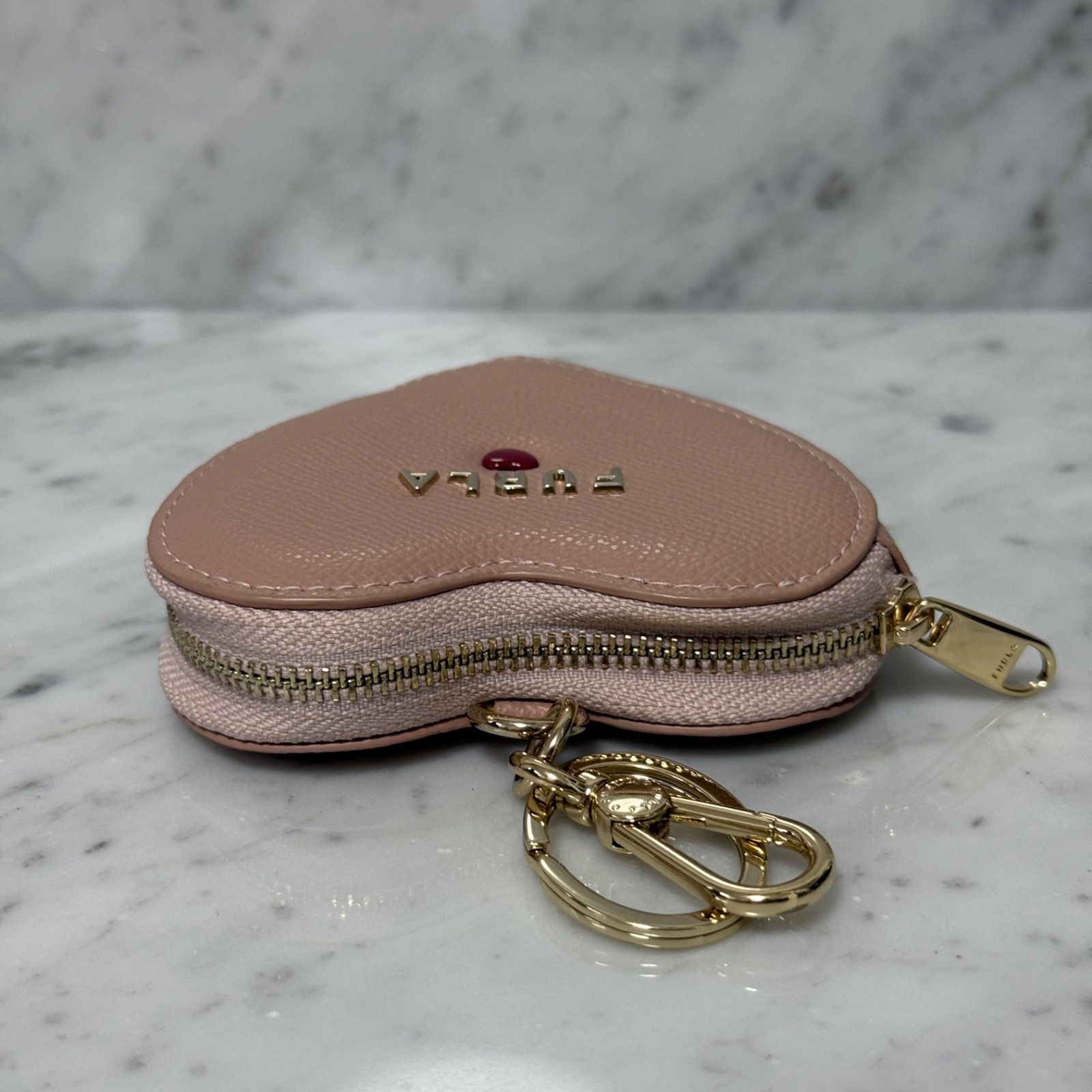 新品 未使用 FURLA フルラ コインケース 小銭入れ ハート ピンク 