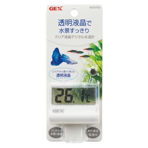 【同梱不可】【12個セット】ジェックスクリア液晶デジタル水温計