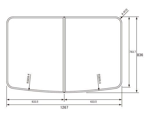 パナソニック Panasonic 風呂ふた 断熱組フタ 本体厚み 22.0mm GVR1173UD (RSJ75HN1Y) 幅×奥行 1267×836mm ホワイト
