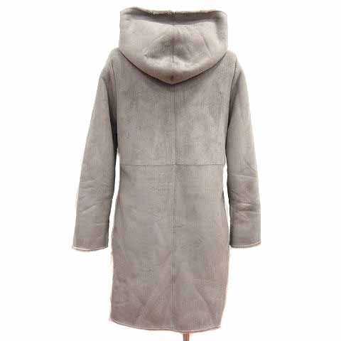 Ray BEAMS 、フェイクムートンコート未使用 サイズ0 レイビームス Ray Beams フェイクムートンコート ロング丈 裏