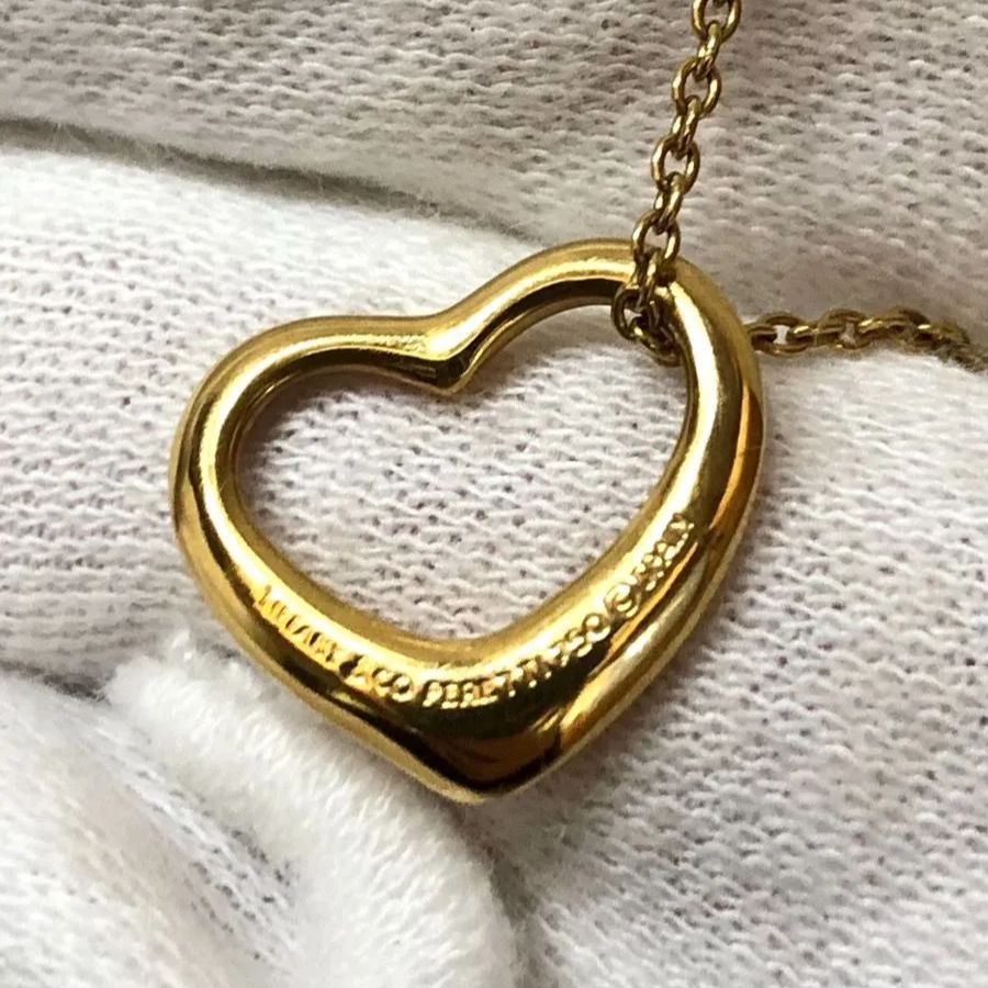 Tiffany＆Co. ティファニー オープン ハート ネックレス 750 ゴールド
