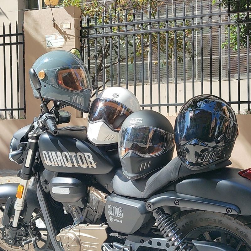 高品質新作オートバイ フルフェイスヘルメット ハーレーヘルメットバイクヘルメット灰Lサイズ セキュリティ・セーフティ