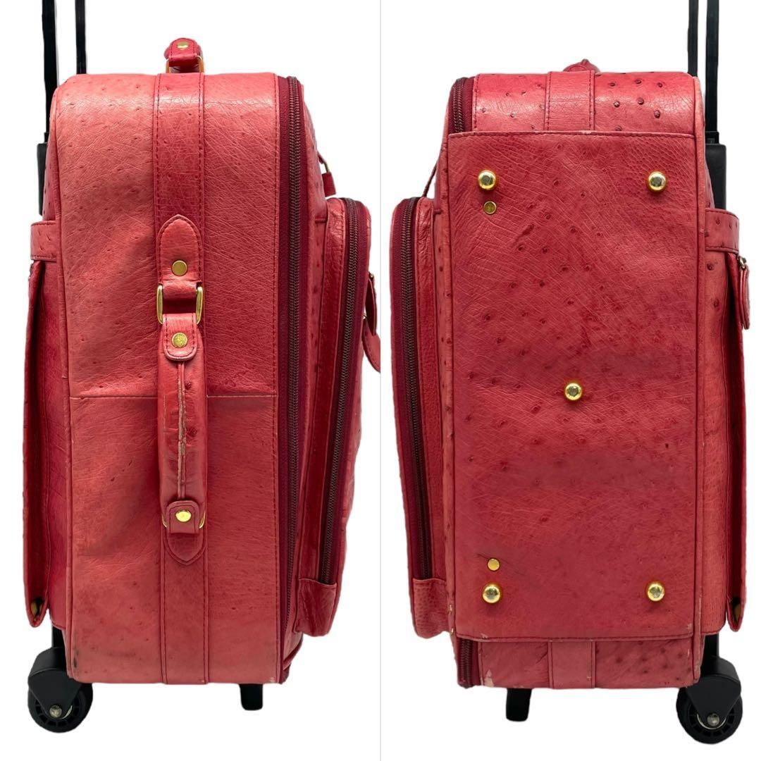 希少✨キャリーケース オーストリッチ ダチョウ トラベル ビジネス 2輪