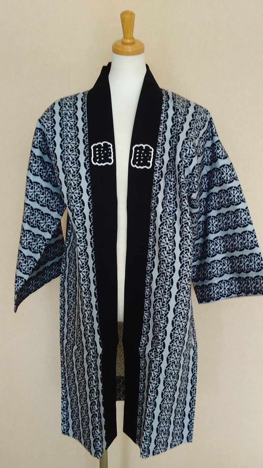 祭り袢纏 睦 藍染 車輪つなぎ模様 店頭価格12000円
