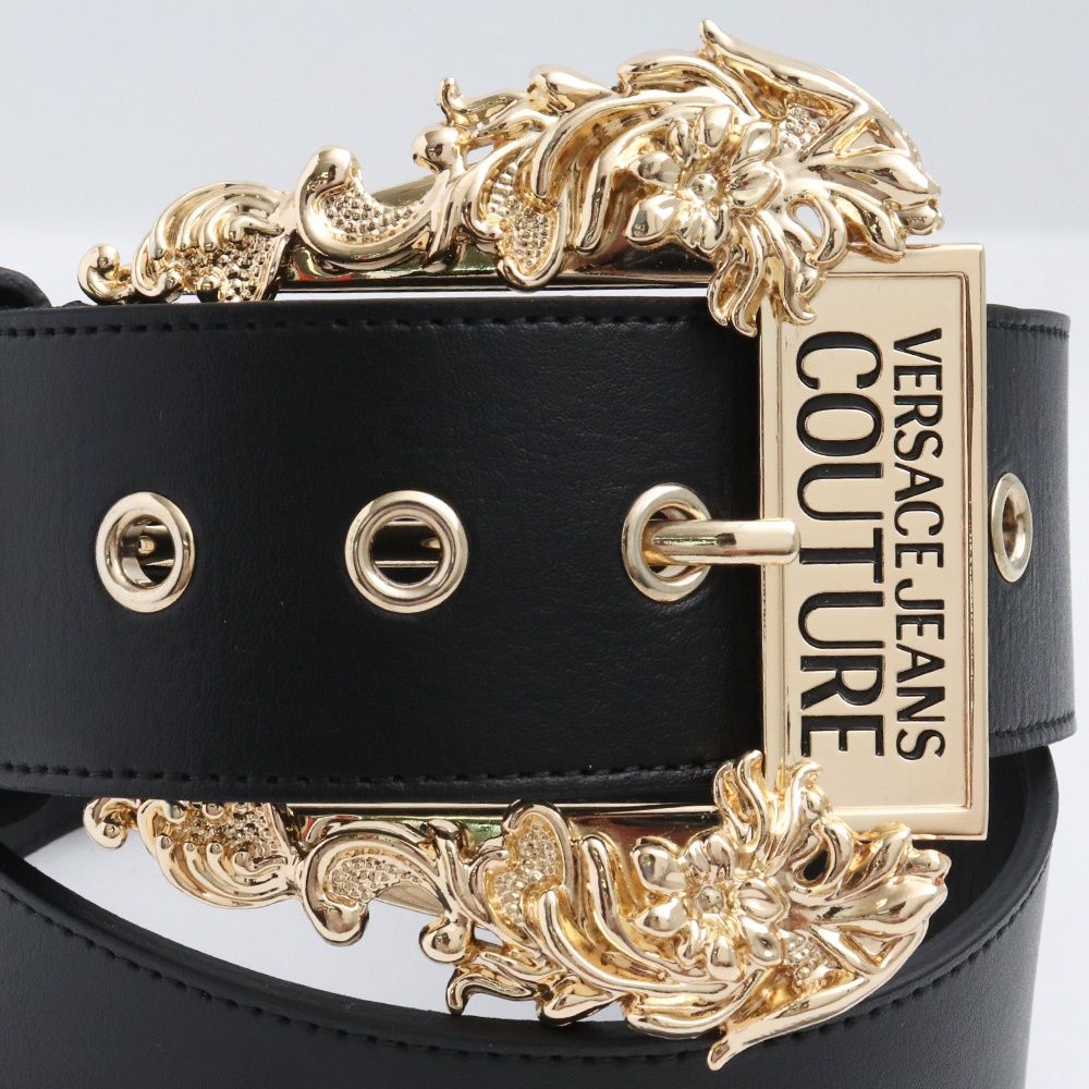 送料関税込【VERSACE JEANS COUTURE】 ブランドロゴ ベルト VERSACE JEANS COUTURE ヴェルサーチェ ジーンズ クチュール